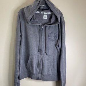 PINK Victoria’s Secret Zip Up Hoodie Sweatshirt, Size Small